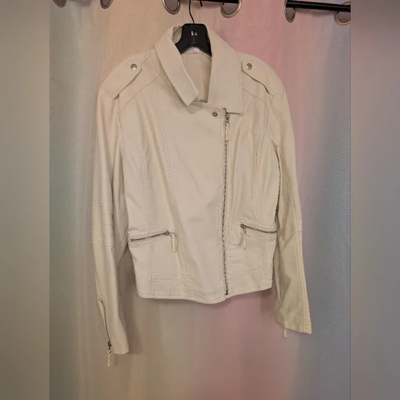 Off White 'Happily Ever After' Women's Leather Jacket - Picture 4 of 6
